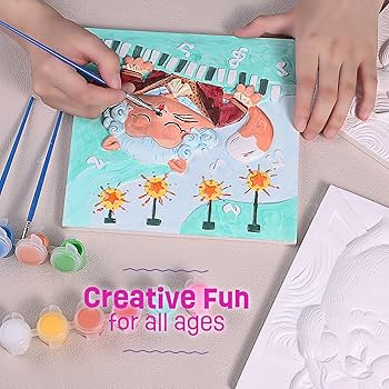 猫のしっくいペイントアート&クラフト DIY画材 ペイントセット Amazon.co.jp: 1~4歳の子供向けペイントギフト - 猫のしっくいペイント